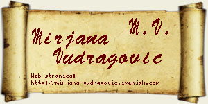 Mirjana Vudragović vizit kartica